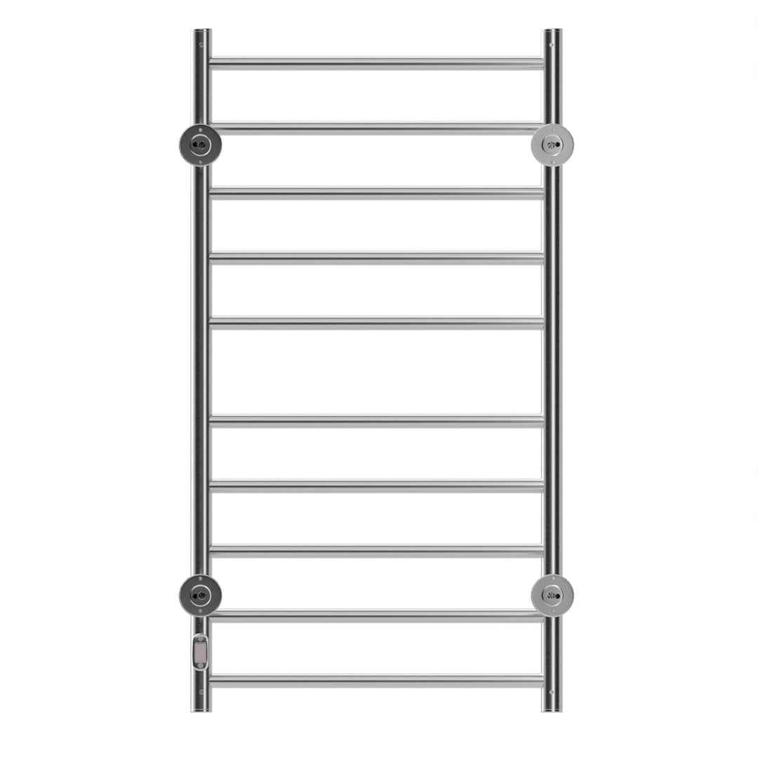 Electric Heated Towel Rack for Bathroom Wall Mounted Towel Warmer 10 Stainless Steel Bars Drying Rack