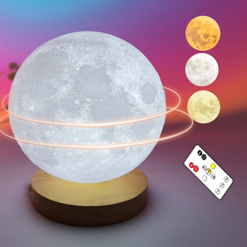 Rotating Moon lamp with speaker