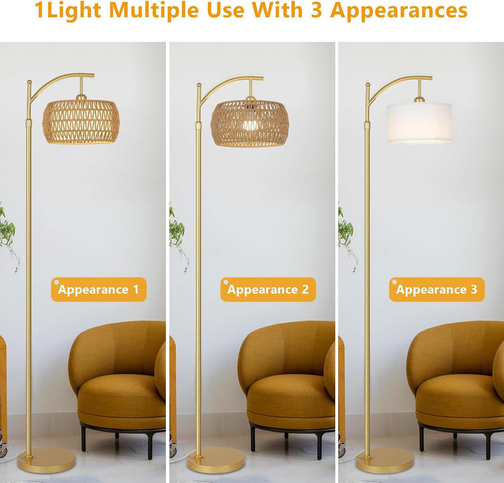 Gold 3-Color Dimmable LED Lamp