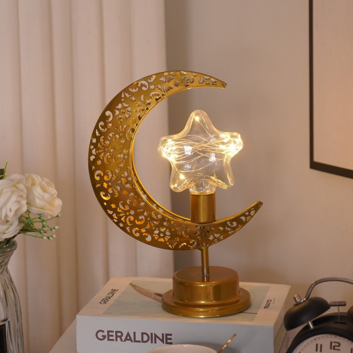 Christmas Gift Moon Lamp Ball Lamp Star Moon Lamp Muslim Festival Decorative Lamp Bedroom Desk Lamp Atmosphere Shaped Lamp