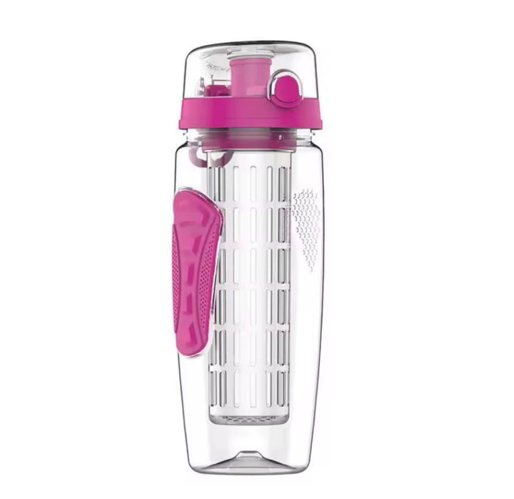 32 OZ LeakProof Sports Fruit Infuser BPA-Free Sports Flip Top Water Bottle