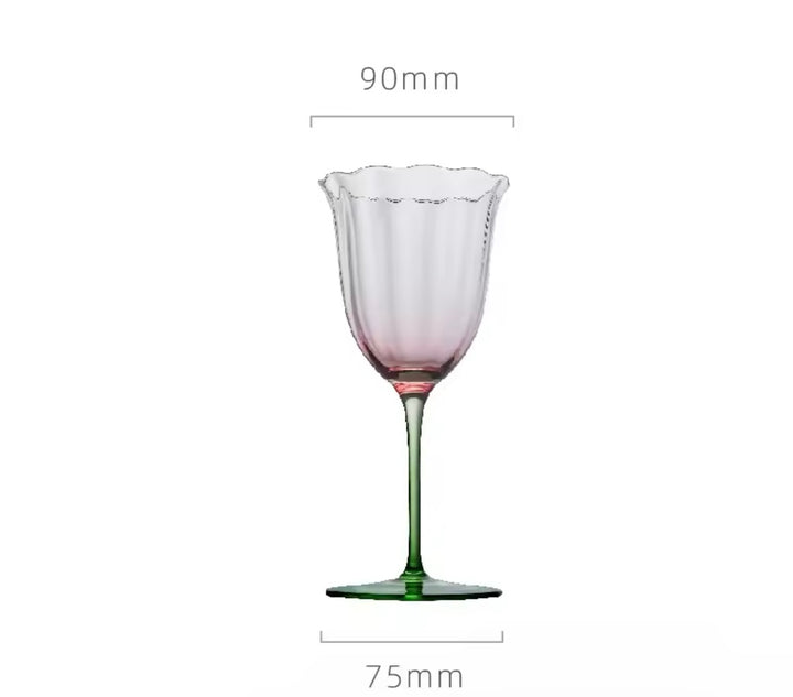 Handmade Vintage Green Crystal Glass Martini/Wine/Champagne (200-300ml)