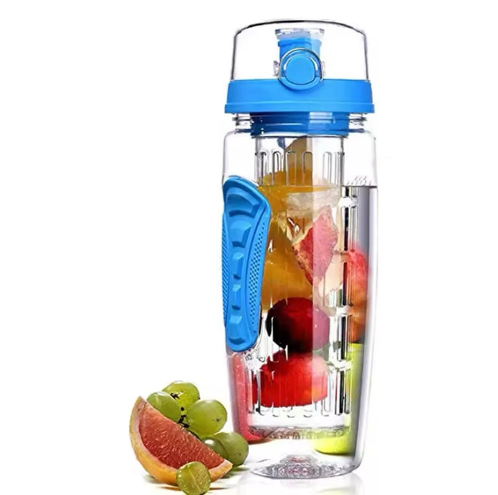 32 OZ LeakProof Sports Fruit Infuser BPA-Free Sports Flip Top Water Bottle