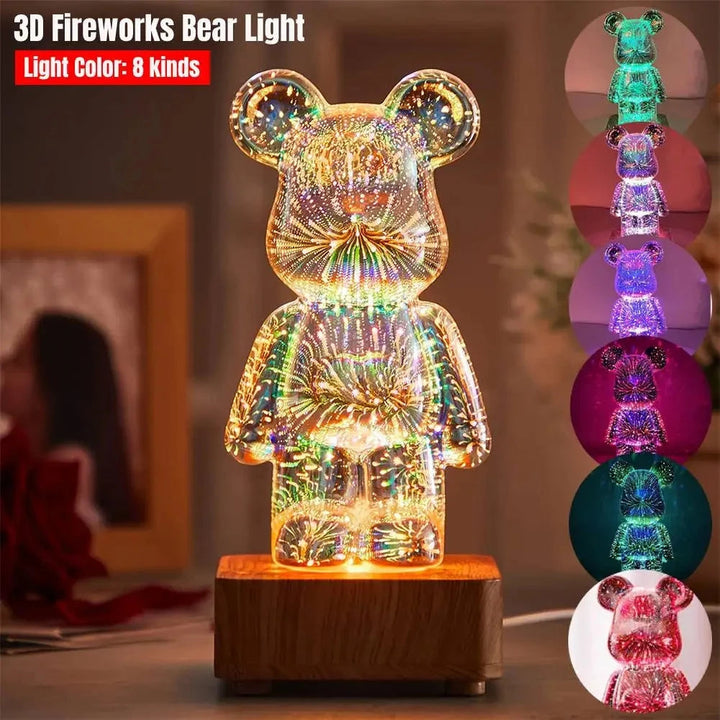 Cartoon Bear Dream Atmosphere Bedside Lamp