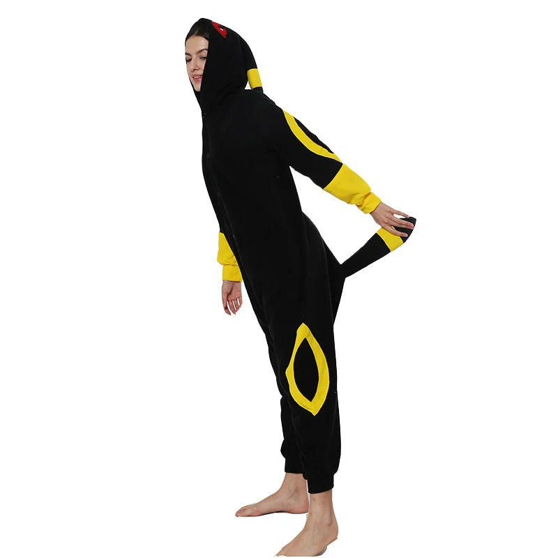 Pokemon Cosplay Costume Pajamas Adults Umbreon Onesie Women One-Piece Kigurumi Christmas Full Body Pijama Men Anime Sleepwear