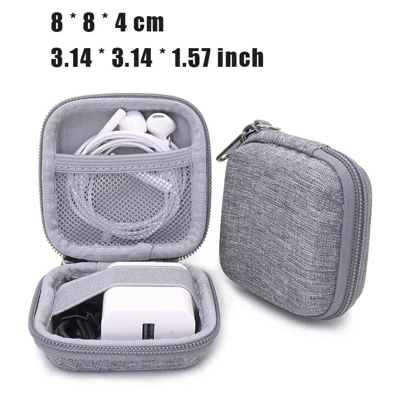 Portable Earphone Storage Bag Data Cable Organizer Bag Multifunctional Digital Gadgets Case For Charger U Disk Protective Cover