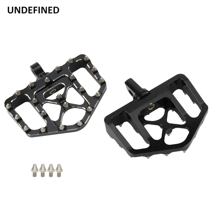 Motorcycle MX Gold Spike Floorboards Foot Pegs Bobber Footrests For Harley Touring Road King Sportster XL Softail Fatboy Dyna