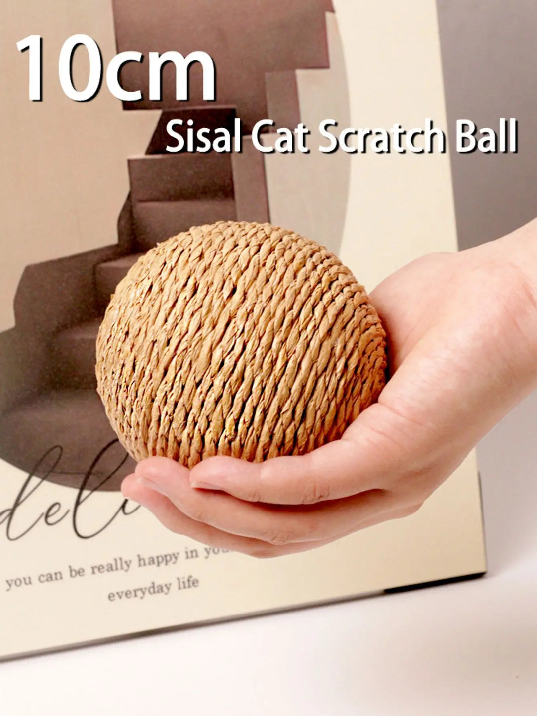 10CM Interactive Durable Sisal Scratching Ball Toy For Cats