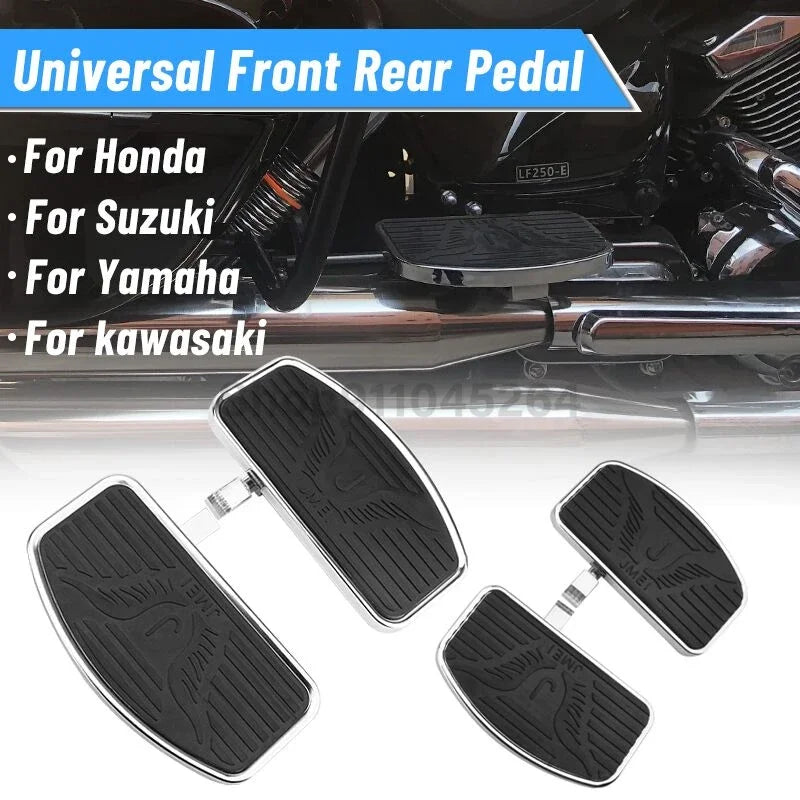 Motorcycle Universal Footrest Front Rear Floorboard Foot Pegs Pedal For Honda Shadow For Yamaha Dragstar For KAWASAKI Vulcan