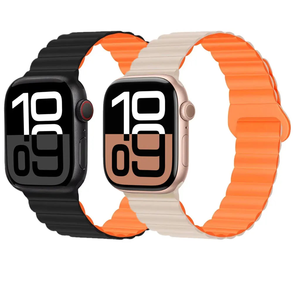 Strap For Apple Watch Band 49mm 45mm 41mm 44mm 40 42 38mm Silicone Bracelet Magnetic Wristband For Iwatch Series 10 9 8 Uitra 7