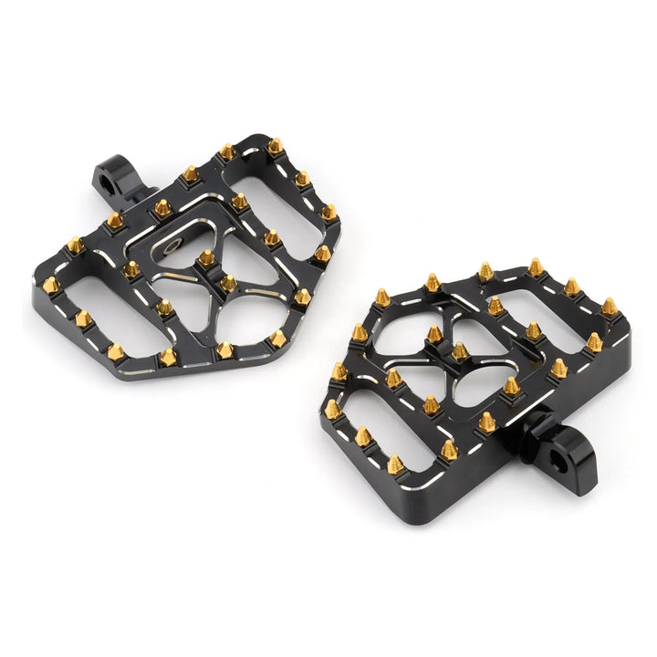 Motorcycle MX Foot Pegs Wide Fat Floorboards Footrests Pedals Peg For Harley Sportster XL 1200 883 Dyna FXDF FLH Bobber Street