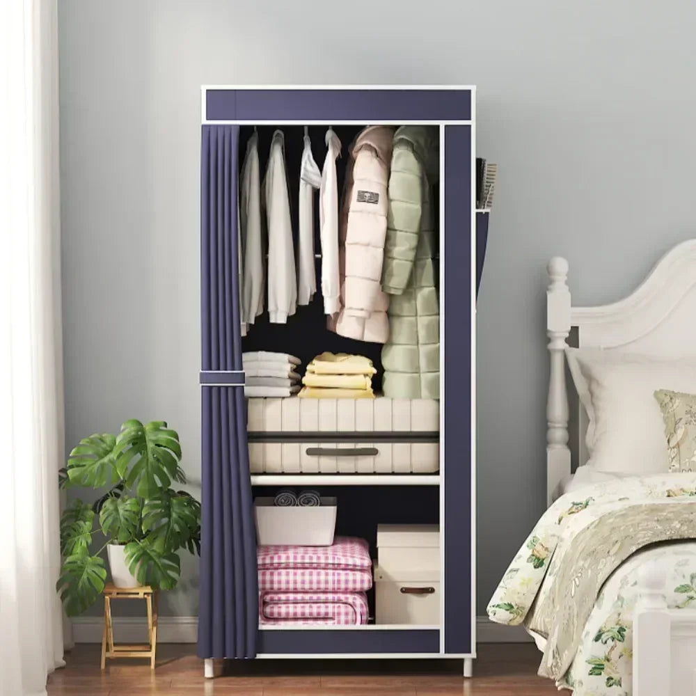 Simple Assembly Wardrobe Standing High-Capacity Fabric Wardrobes Modern Household Storage Cabinets Bedroom Furniture Wardrobe