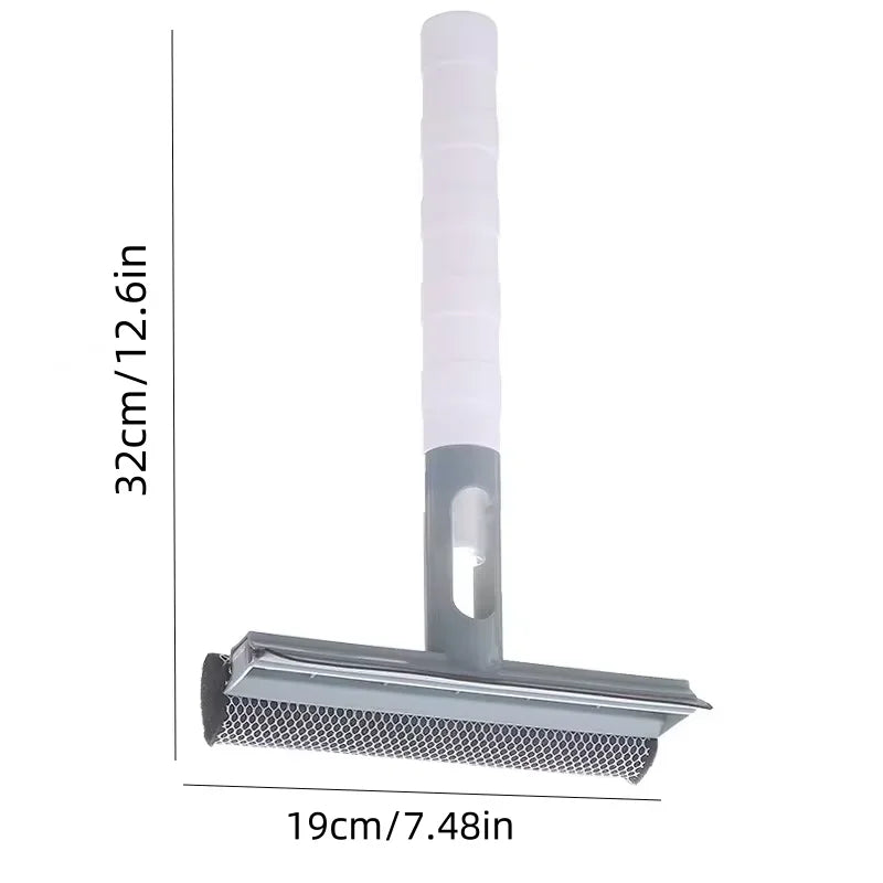 3 In 1 Window Cleaning Brush Glass Wiper for Bathroom Mirror Window With Spray Double-sided Window Cleaner Squeegee Wiper