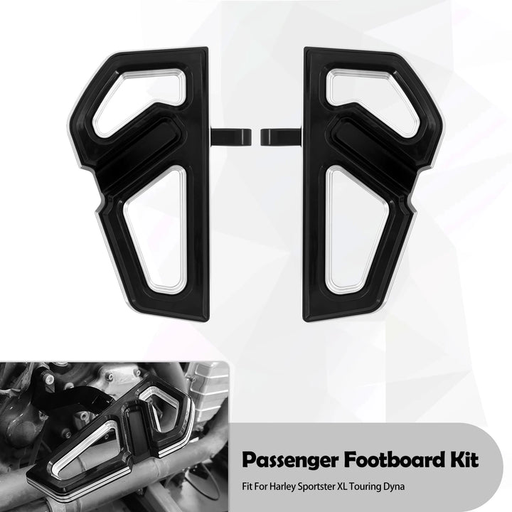 Motorcycle Rear Passenger Footboard Kit Floorboard Pedal Footpegs For Harley Touring Sportster Dyna Road Street Glide Fat Boy FL