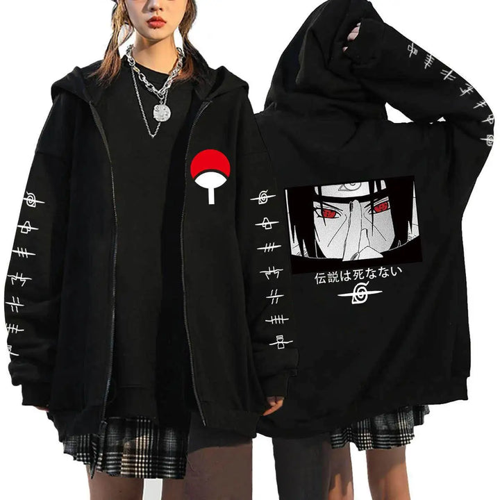 Autumn Zip Up Jacket Anime Naruto Figures Sweatshirt Men Women Plus Size Casual Clothing Harajuku Cartoon Coat Halloween Gifts