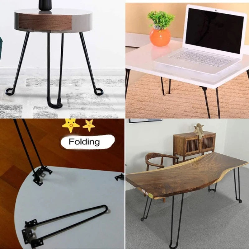 Metal Table Legs Folding Support Furniture Legs DIY Home Bench Dining Desk End Coffee Table Feet Accessories