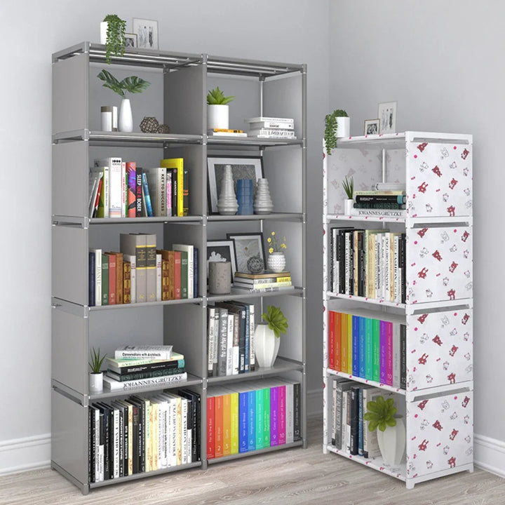 Simple Bookshelf Multi-layer Bookshelf Storage Racks Bedroom Book Shelf Organizer Easy Assembly Bookcase Stackable Book Shelves