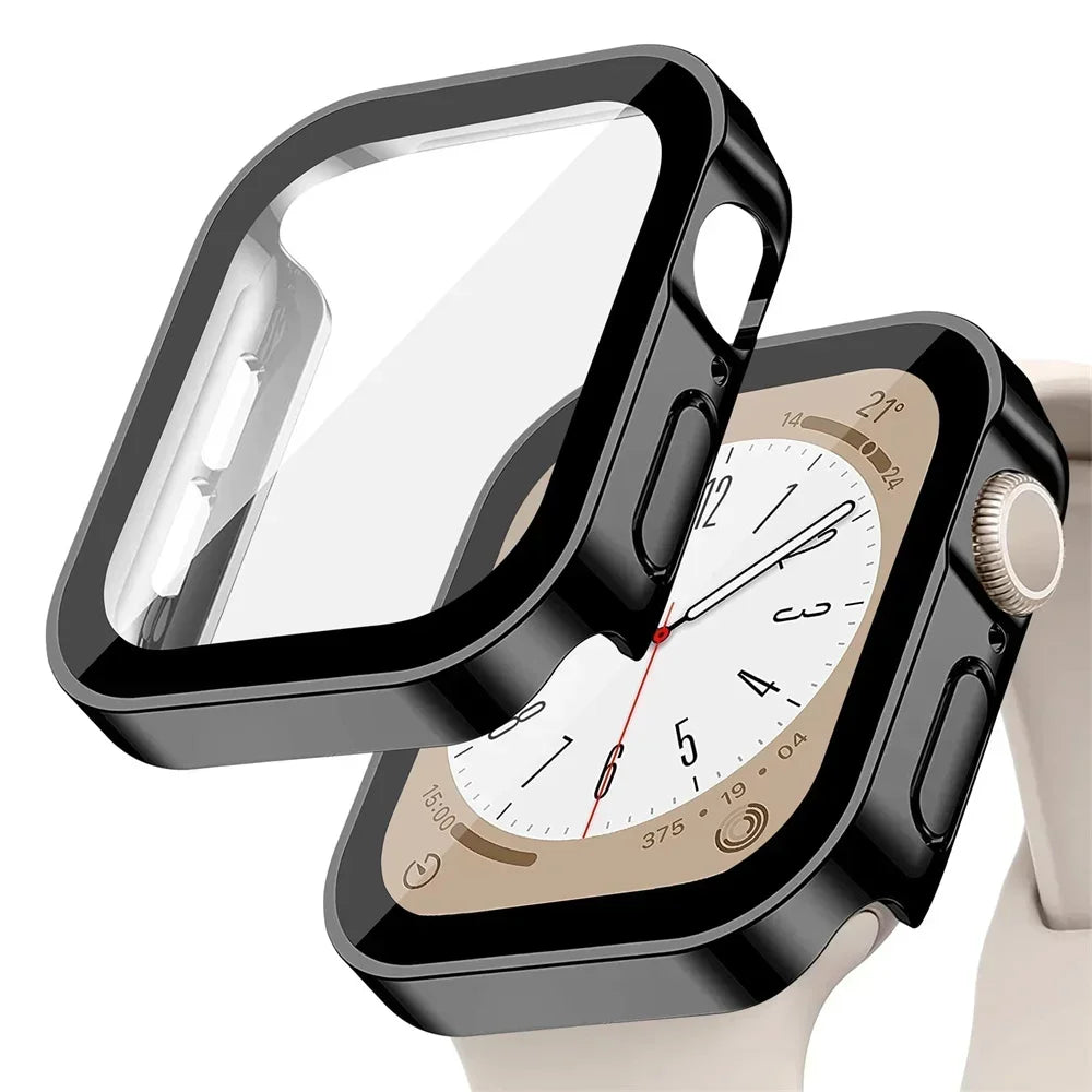 45mm 41mm 44mm Case With Protector Ultra Thin Hard PC Straight Edge Anti-Scratch Protective Cover Case For Apple IWatch Series