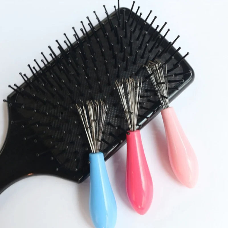 Comb Hair Brush Cleaner Plastic Handle Cleaning Brush Remover Embedded Beauty Tools Cleaning Products Cleaning Supplies