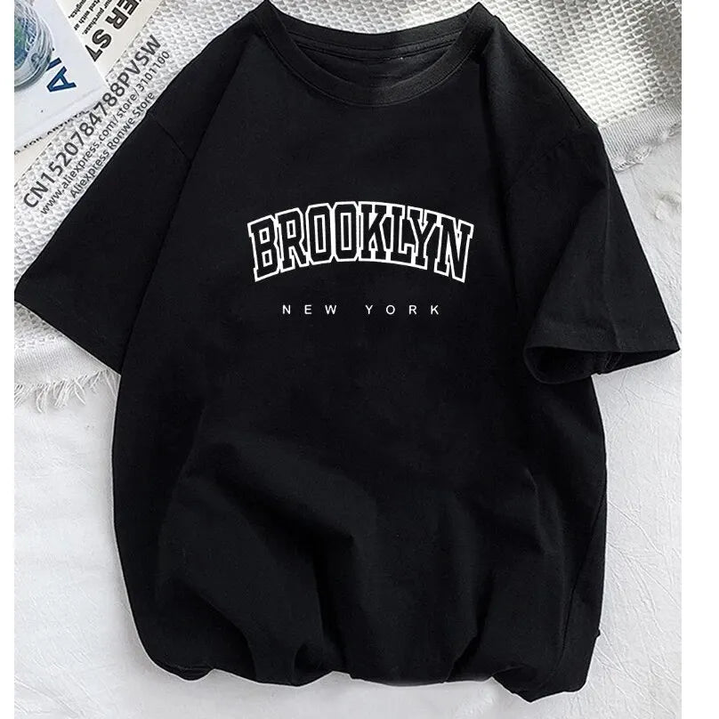 Women’s Y2k Streetwear Brooklyn Letter Print T-Shirt