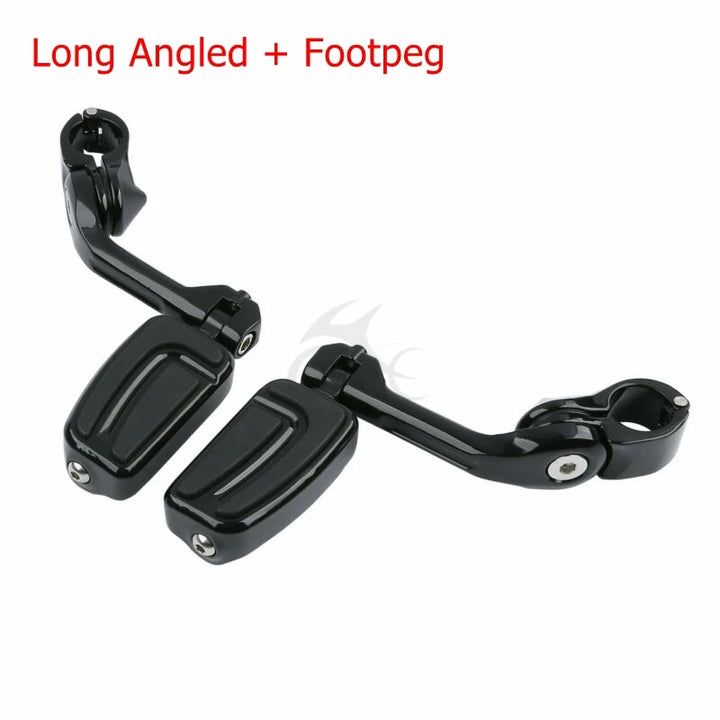 Motorcycle Black Floorboard Foot Board Footrest Shifter Brake Pedal For Harley Touring Road King Electra Glide Street Glide