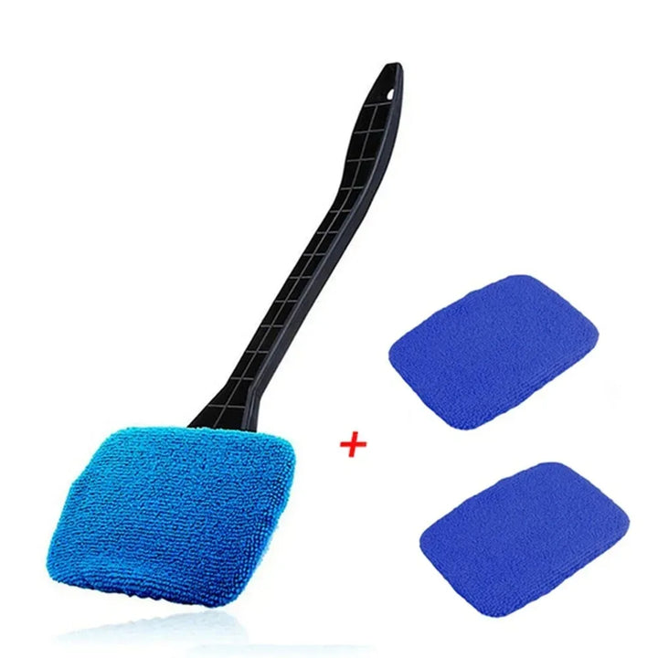 Car Windshield Cleaning Brush Kit Car Window Wiper Home Glass Defogging Dust Towel With Long Handle Cleaner Brush Washing Tool