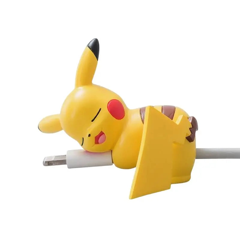 Pokemon Pikachu Data Cable Protective Sleeve Fashion Cartoons Figure Buckle Usb Charging Cable Thread Bite Protective Cover Toys