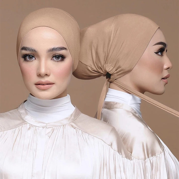 New Soft Modal Muslim Turban Hat Inner Hijab Caps Islamic Underscarf Bonnet India Hats Female Headwrap Turbante Mujer