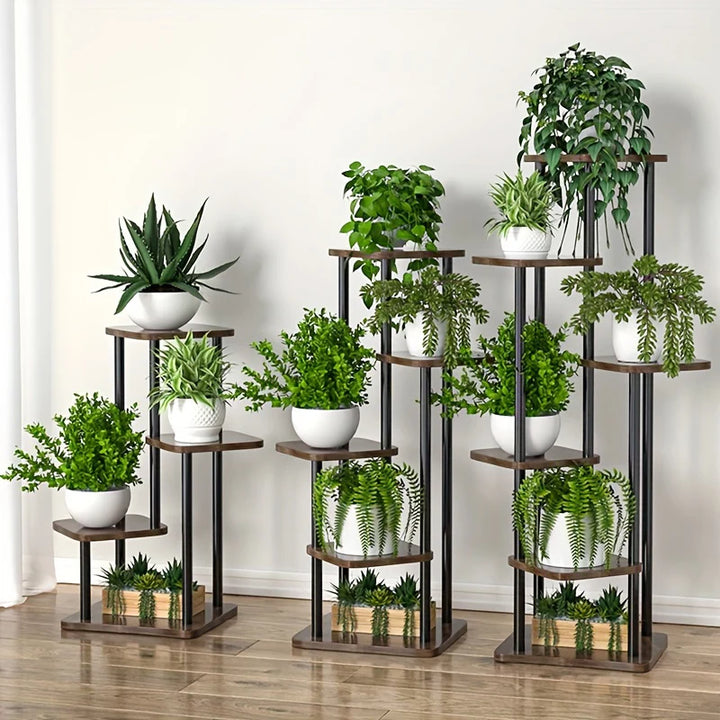 Plant Stand Stand For Flowers Wooden Storage Shelf 4/5/6 Tier Flower Shelf Planter Rack Indoor Display Stand Multiple Flower Pot