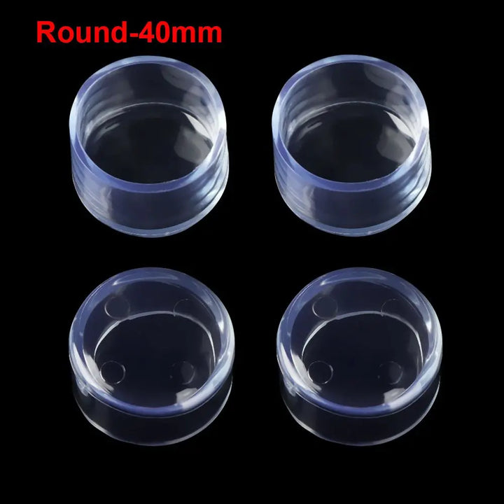 4pcs/set Table Floor Protectors Cups Round Bottom Non-Slip Covers Chair Leg Caps Silicone Pads Furniture Feet