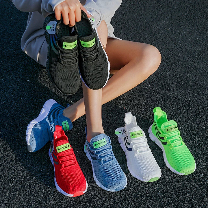 Women Casual Sports Shoes Breathable Lightweight Sneakers Anti-slip Flats Outdoor Running Walking Shoes Female Vulcanized Shoes