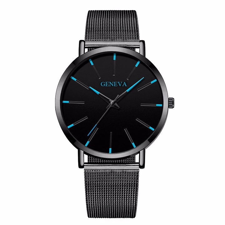 Fashion Ultra-thin Men Business Watches Steel Mesh Band Male's Quartz Watch Relogio Masculino