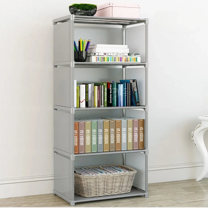 Simple Bookshelf Multi-layer Bookshelf Storage Racks Bedroom Book Shelf Organizer Easy Assembly Bookcase Stackable Book Shelves