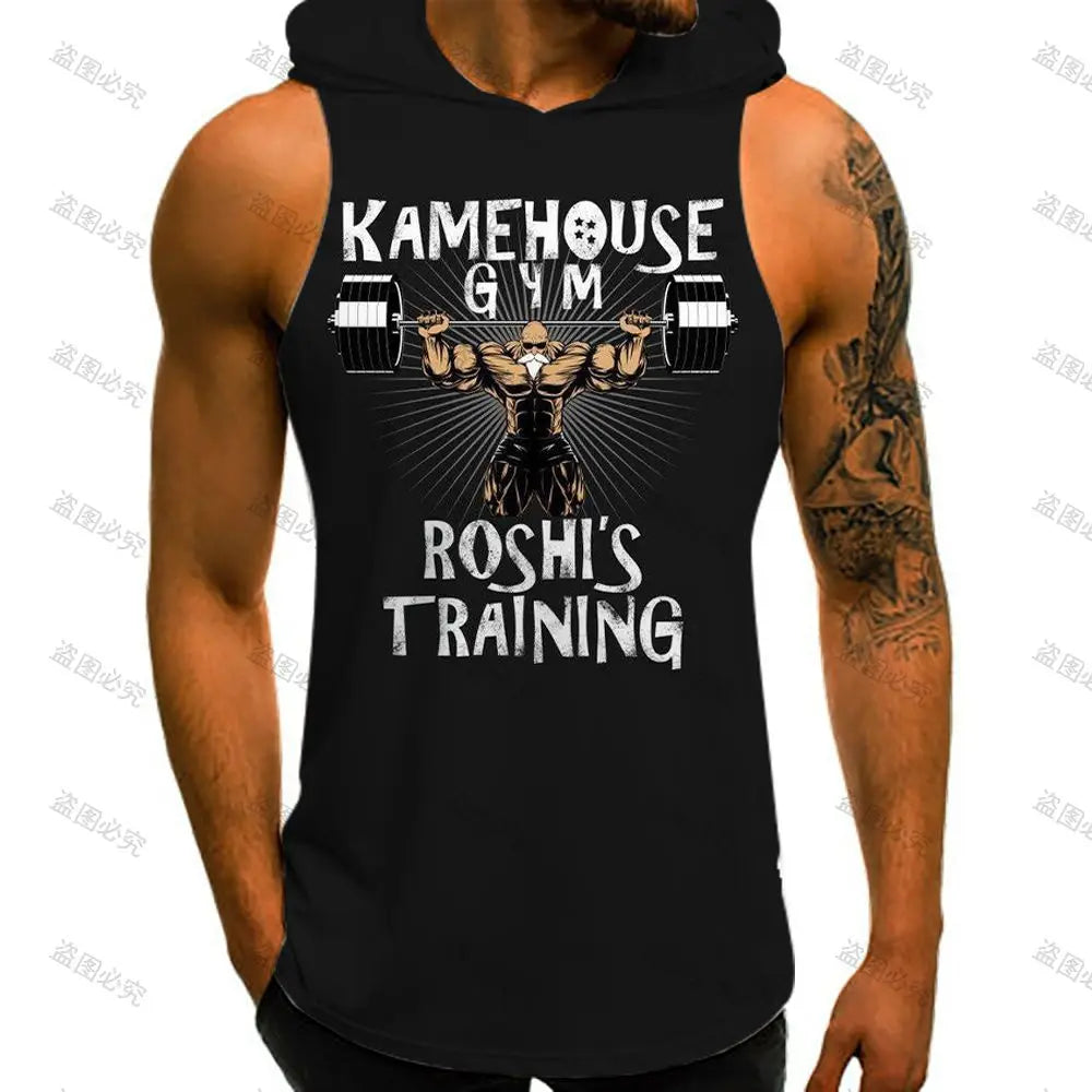 Super Saiyan Dragon Ball Z Sleeveless Shirts Vest With Hood New High Street Men Tank Top Anime Goku Sleeveless Gym Shirt 2022