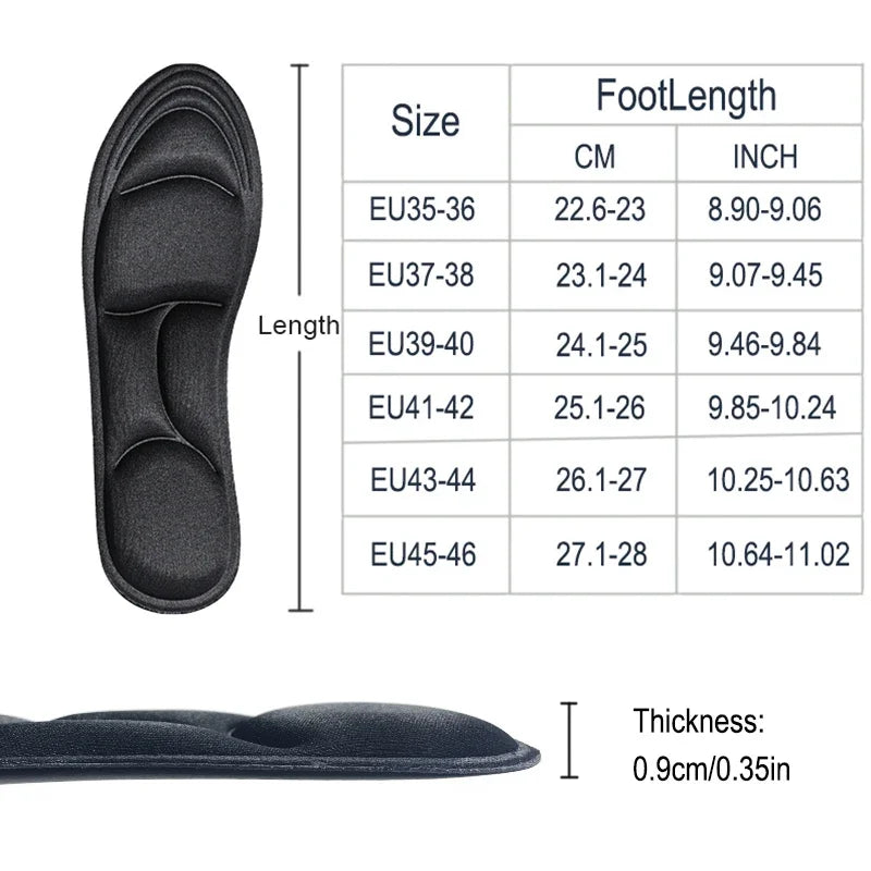 5D Massage Memory Foam Insoles For Shoes Sole Breathable Cushion Sport Running Insoles For Feet Orthopedic Insoles