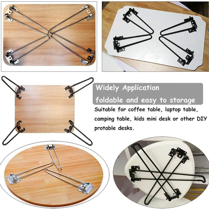 Metal Table Legs Folding Support Furniture Legs DIY Home Bench Dining Desk End Coffee Table Feet Accessories