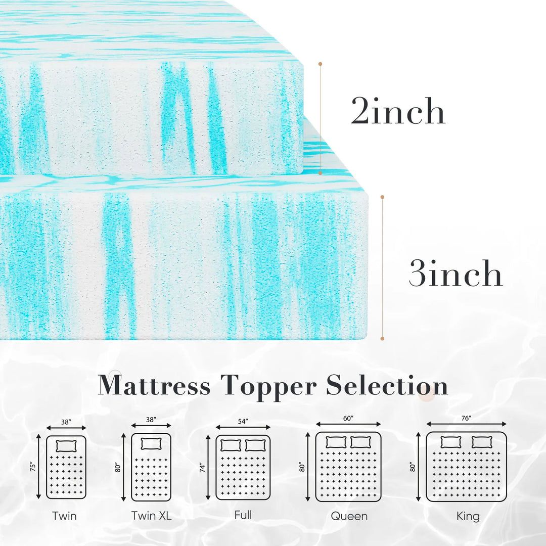 JHK Memory Foam Mattress Topper