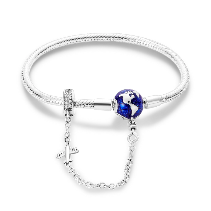 Silver Plated Stars Heart Shape Butterflies Clover Clasp Bracelet for Women Fit Original Charms Beads DIY Making Gift