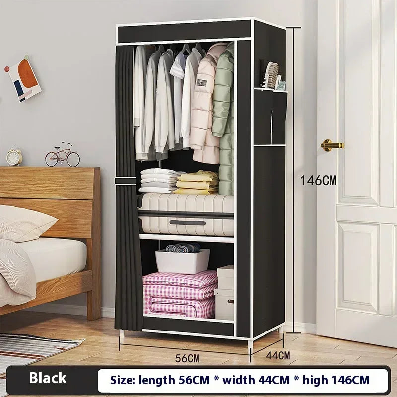 Simple Assembly Wardrobe Standing High-Capacity Fabric Wardrobes Modern Household Storage Cabinets Bedroom Furniture Wardrobe