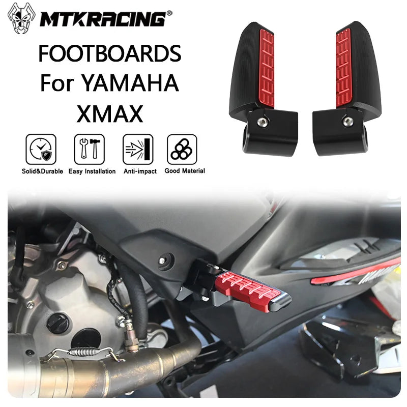 MTKRACING FOOTBOARDS For YAMAHA XMAX 2023-2024 Motorcycle Footboard Steps Foot Plate Footrest Pedal Footpads Plate