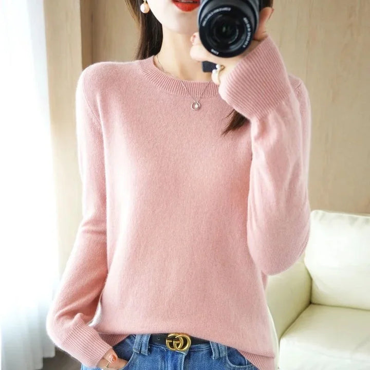 Sweaters Women Casual O-neck Solid Jumpers Pullovers Spring Autumn Sweater Winter Warm Knitwear Bottoming Shirt