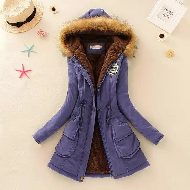 2023 New Autumn Winter Women Cotton Jacket Padded Casual Slim Coat Emboridery Hooded Parkas Wadded Warm Overcoat Fashion Parkas