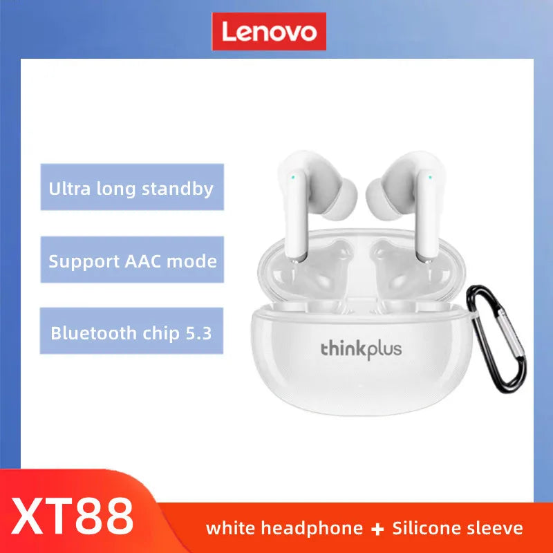 Lenovo XT88 Wireless Bluetooth Earbuds Hifi Music Earphone With Microphone Headphone Sport Waterproof Headset 2022 New