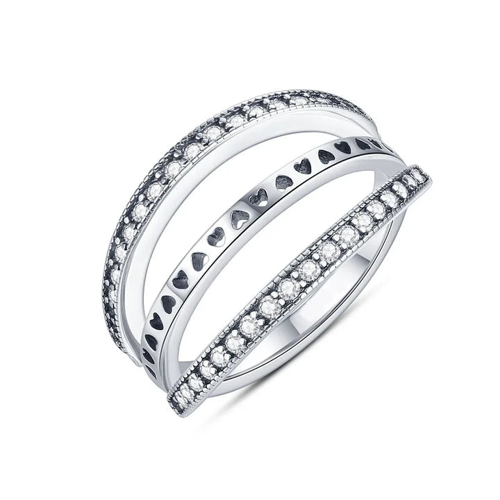 Silver Plated Women Luxury Stackable Ring Real Infinite Flower Daisy Fine Jewelry Rings For Engagement Weddling Party