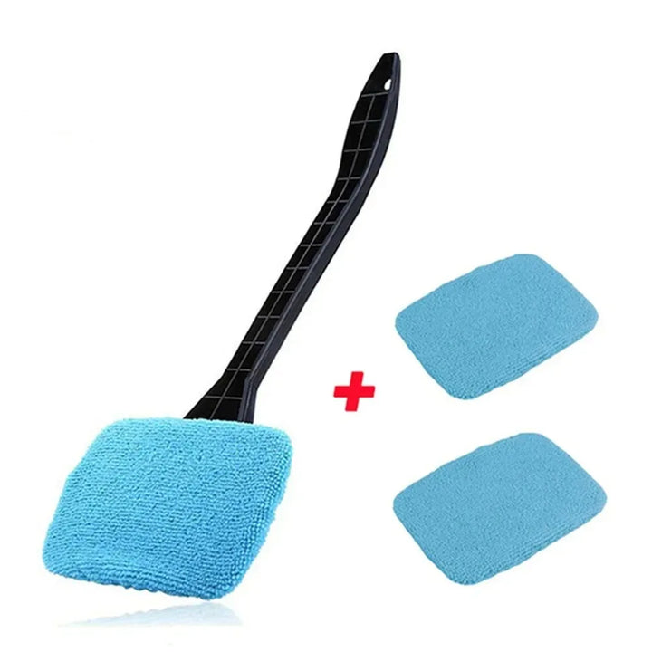 Car Windshield Cleaning Brush Kit Car Window Wiper Home Glass Defogging Dust Towel With Long Handle Cleaner Brush Washing Tool