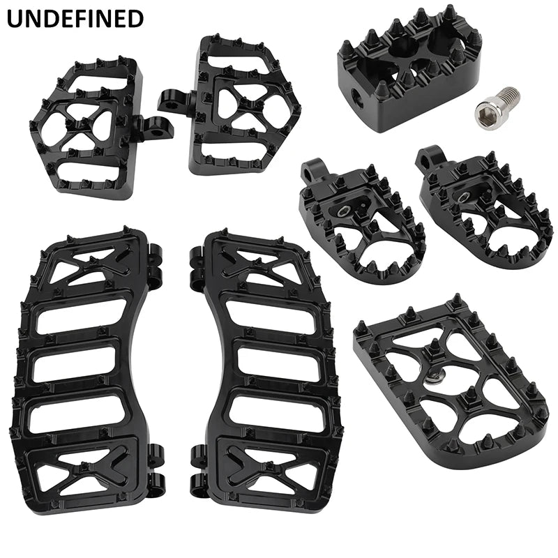 For Harley Touring Road Glide FLT 1986-2022 Softail FL Dyna FLD Motorcycle Floorboard Riot Foot Pegs Footrest Pedals Shifter Peg