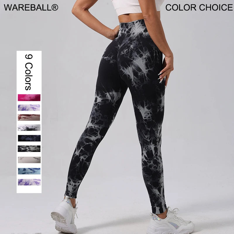 WAREBALL Women’s Fashion Tie Dye Seamless Leggings