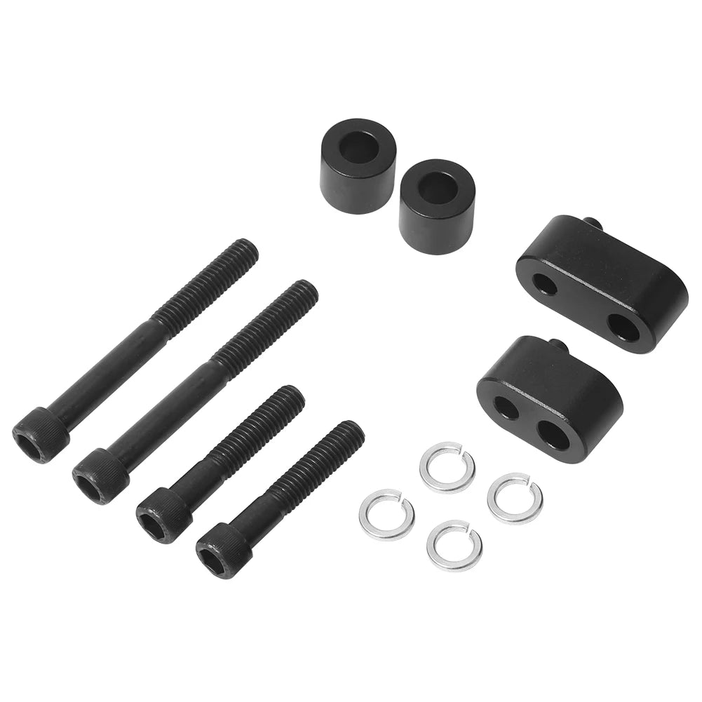 Motorcycle Black 3/4" Driver Floorboard Spacer Extension Kit For 09-21 Harley Touring Electra Road Glide Ultra Classic Road King