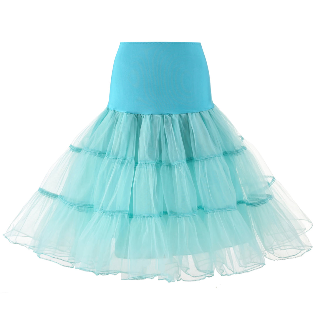 Women's 50S Vintage Tulle Petticoat Half Slip Tutu Underskirt