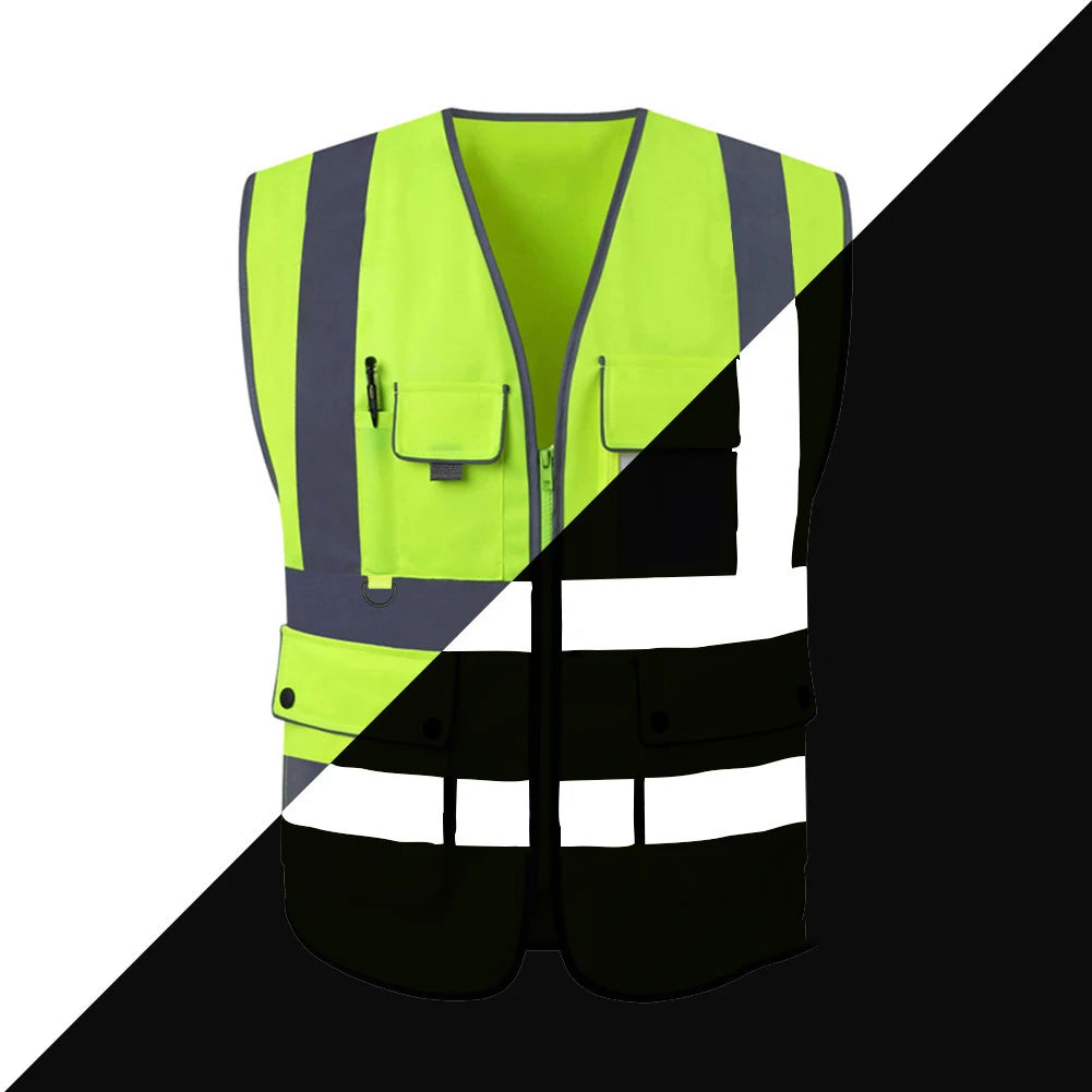 Size S-4XL High Visibility Road Working Reflective Vest Outdoor Motorcycle Cycling Safety Waistcoat Clothing Reflective Jacket